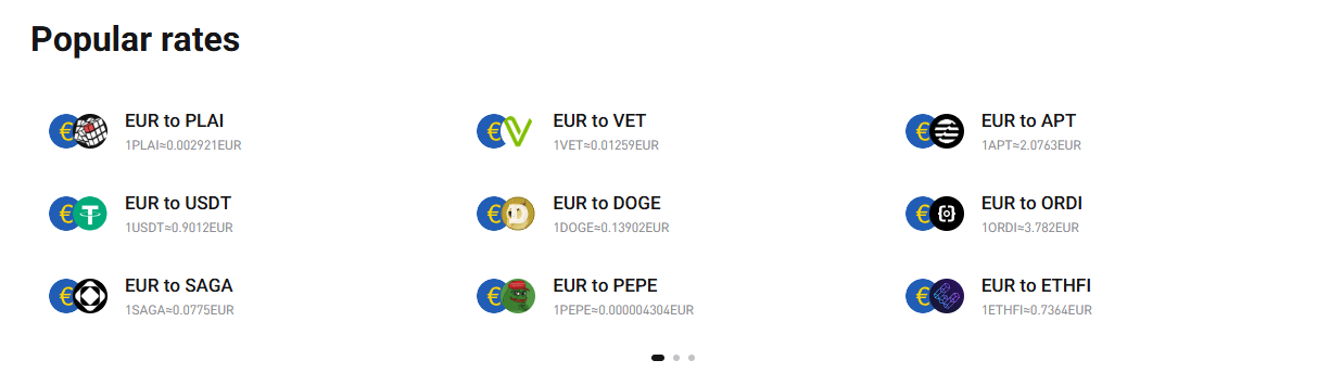 What is the most popular fiat/crypto rates at Bitget - Blockport