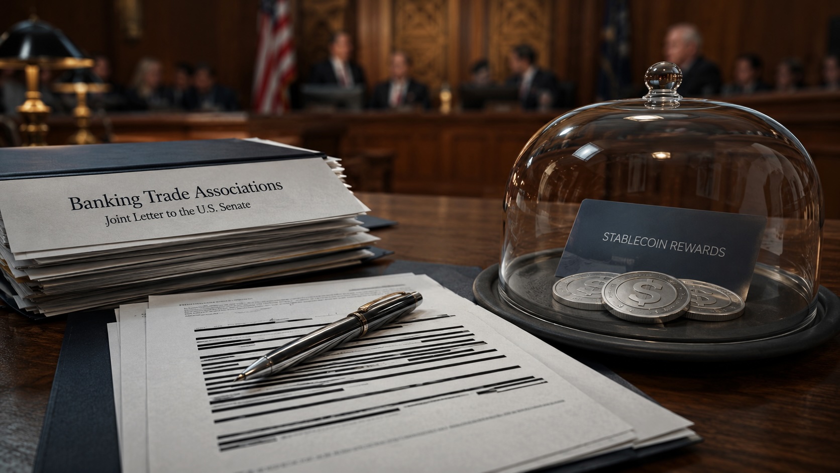 Bank trade groups ask Senate to strip stablecoin rewards