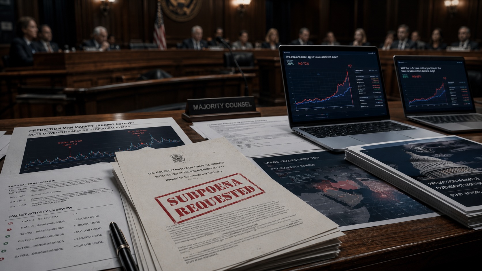 House Democrats Seek Subpoenas Over Polymarket, Kalshi Trades